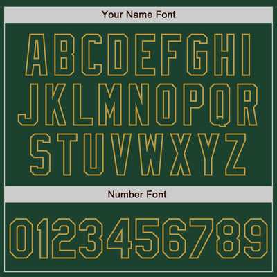 Custom Green Old Gold Bomber Varsity Letterman Zipper Jacket