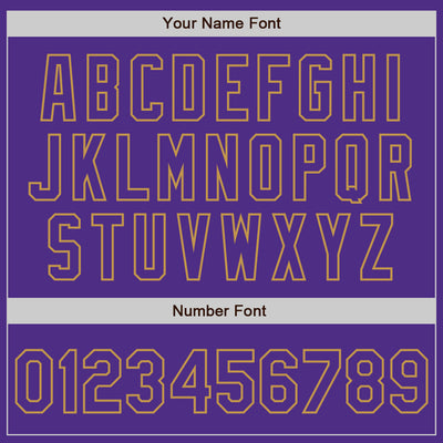 Custom Purple Old Gold Bomber Varsity Letterman Zipper Jacket