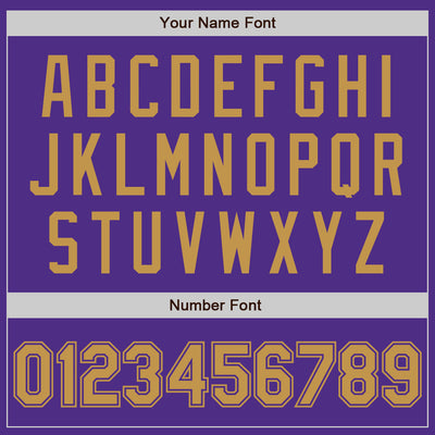 Custom Purple Old Gold Bomber Varsity Letterman Zipper Jacket