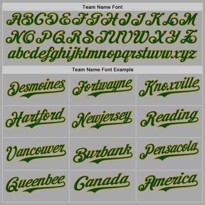 Custom Gray Green-Old Gold Bomber Full-Snap Varsity Letterman Two Tone Hoodie Jacket