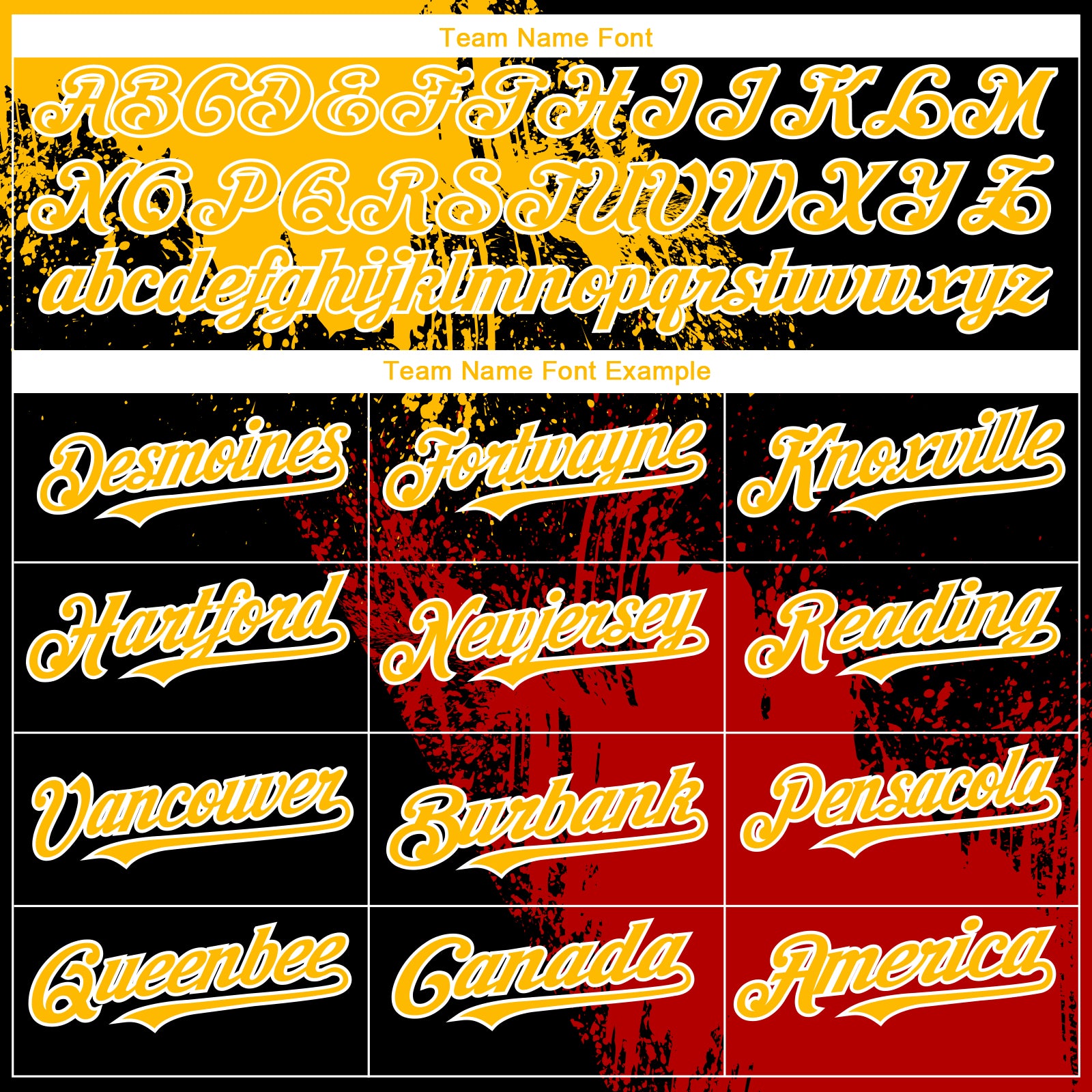 Custom Black Gold Red-White Abstract Brush Stroke 3D Pattern Design Bomber Full-Snap Varsity Letterman Hoodie Jacket