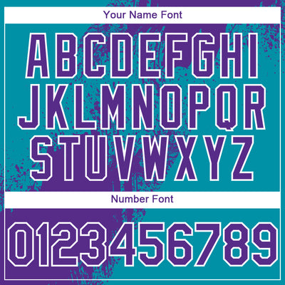 Custom Aqua Purple Black Pink-White Abstract Brush Stroke 3D Pattern Design Bomber Full-Snap Varsity Letterman Hoodie Jacket