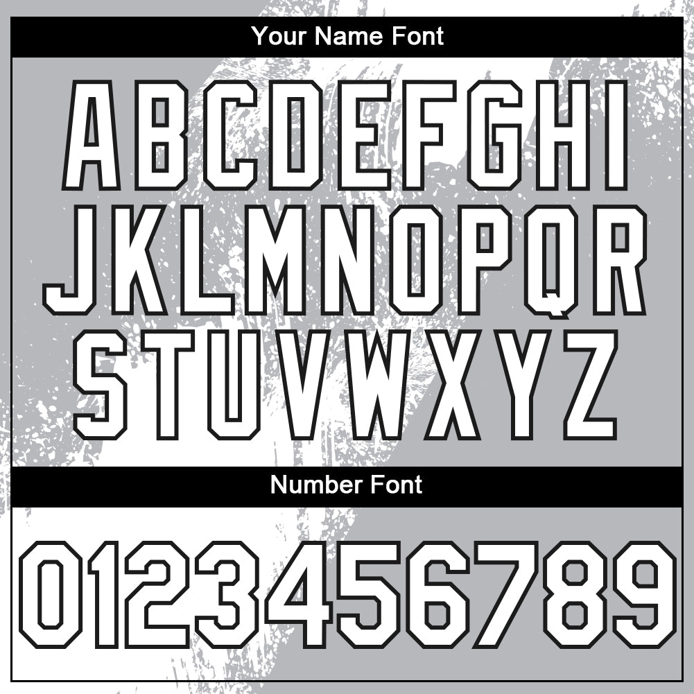 Custom Gray White-Black Abstract Brush Stroke 3D Pattern Design Bomber Full-Snap Varsity Letterman Hoodie Jacket