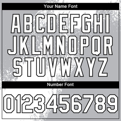 Custom Gray White-Black Abstract Brush Stroke 3D Pattern Design Bomber Full-Snap Varsity Letterman Hoodie Jacket