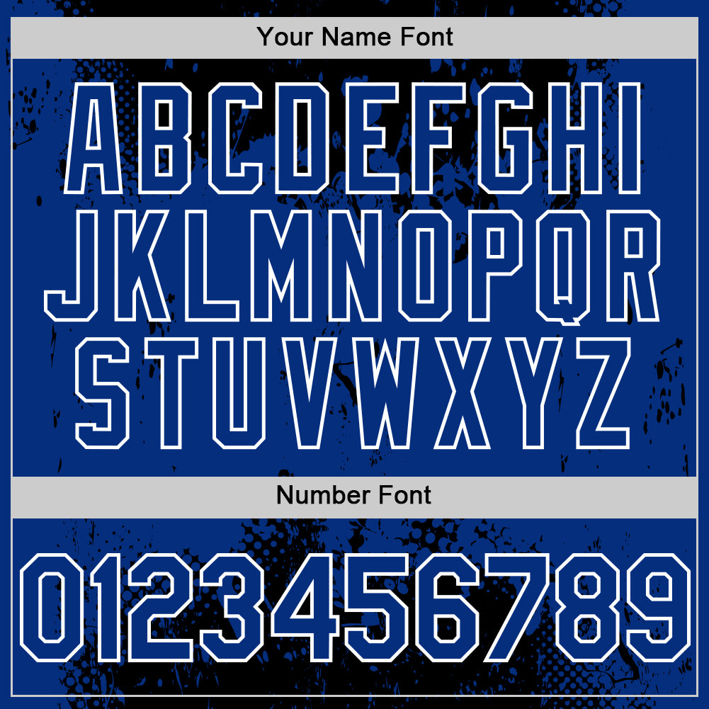 Custom Black Royal-White Splash Art 3D Pattern Design Bomber Full-Snap Varsity Letterman Hoodie Jacket