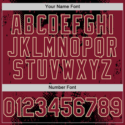 Custom Black Crimson-Cream Splash Art 3D Pattern Design Bomber Full-Snap Varsity Letterman Hoodie Jacket