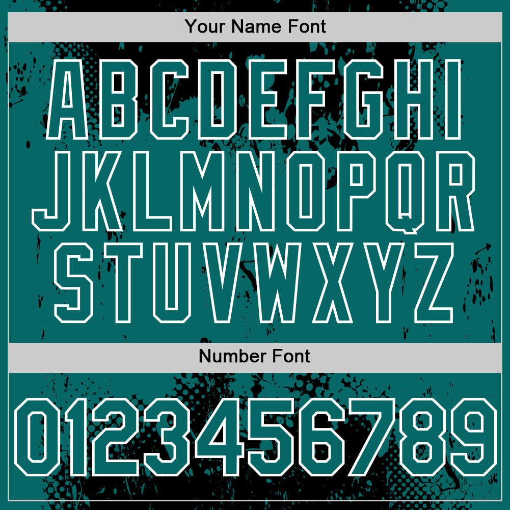 Custom Black Teal-White Splash Art 3D Pattern Design Bomber Full-Snap Varsity Letterman Hoodie Jacket