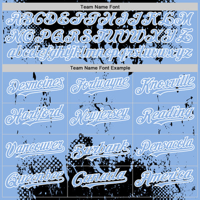 Custom Black Light Blue-White Splash Art 3D Pattern Design Bomber Full-Snap Varsity Letterman Hoodie Jacket