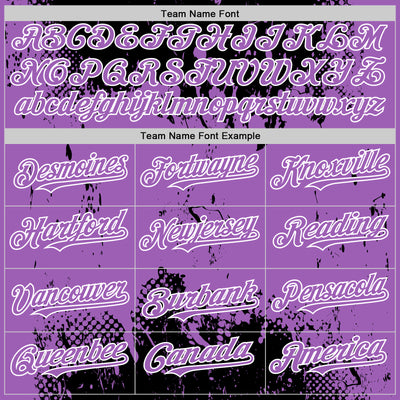 Custom Black Medium Purple-White Splash Art 3D Pattern Design Bomber Full-Snap Varsity Letterman Hoodie Jacket