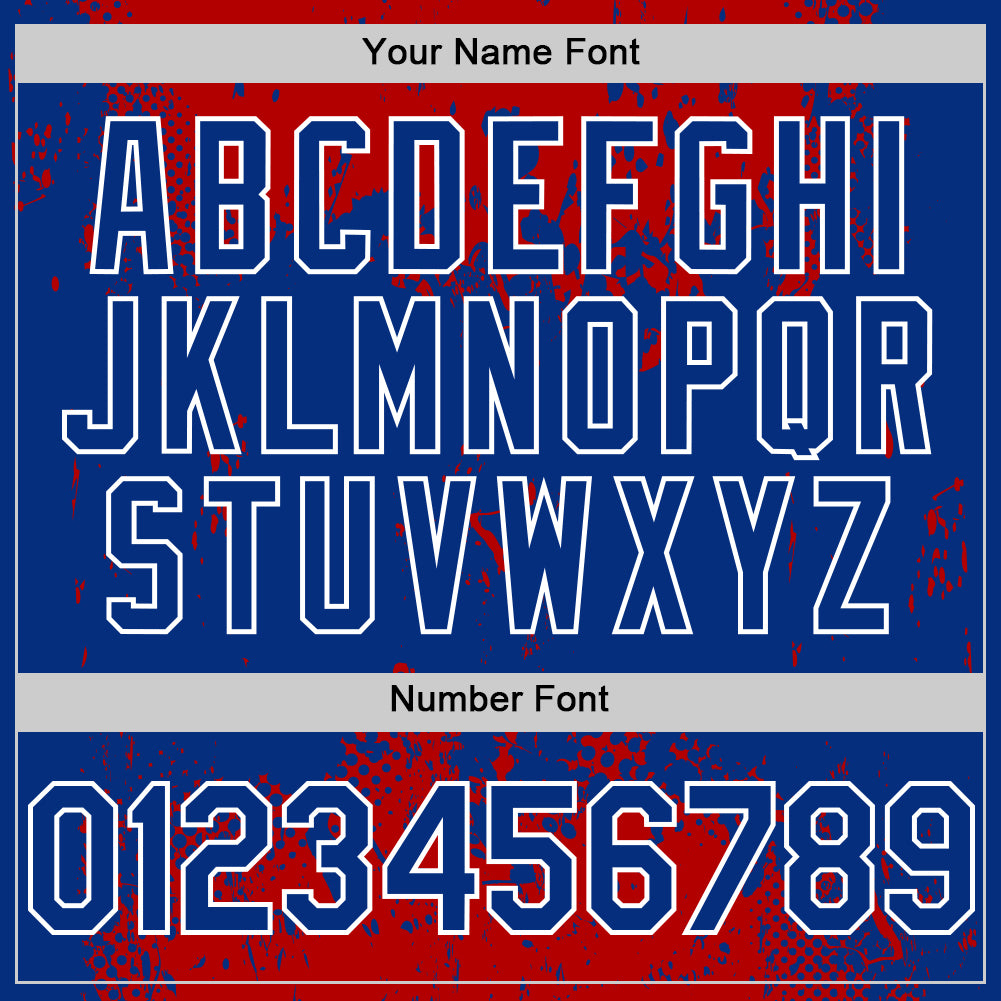 Custom Red Royal-White Splash Art 3D Pattern Design Bomber Full-Snap Varsity Letterman Hoodie Jacket