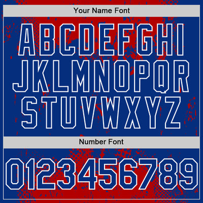 Custom Red Royal-White Splash Art 3D Pattern Design Bomber Full-Snap Varsity Letterman Hoodie Jacket