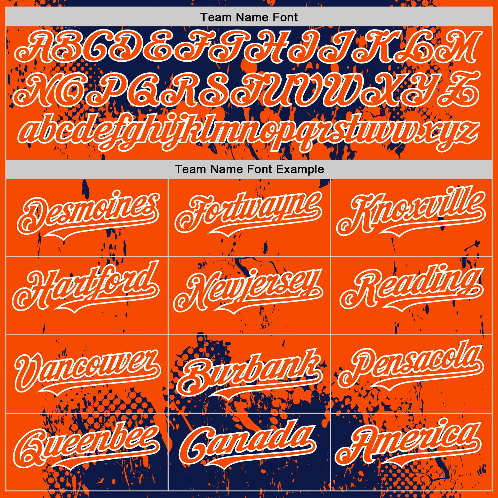 Custom Navy Orange-White Splash Art 3D Pattern Design Bomber Full-Snap Varsity Letterman Hoodie Jacket