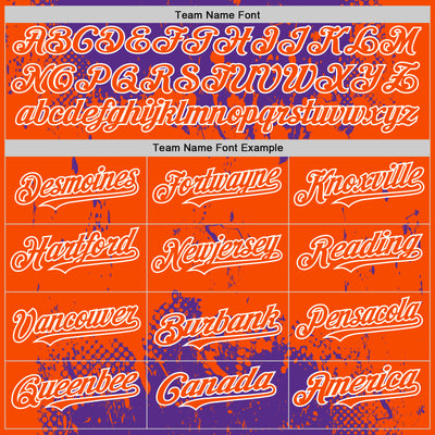 Custom Purple Orange-White Splash Art 3D Pattern Design Bomber Full-Snap Varsity Letterman Hoodie Jacket