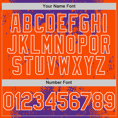 Custom Purple Orange-White Splash Art 3D Pattern Design Bomber Full-Snap Varsity Letterman Hoodie Jacket