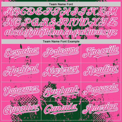 Custom Green Pink-White Splash Art 3D Pattern Design Bomber Full-Snap Varsity Letterman Hoodie Jacket