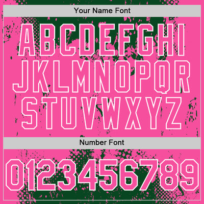 Custom Green Pink-White Splash Art 3D Pattern Design Bomber Full-Snap Varsity Letterman Hoodie Jacket