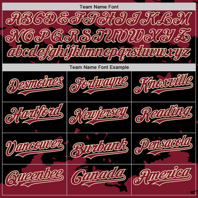 Custom Black Crimson-Cream Splash Art 3D Pattern Design Bomber Full-Snap Varsity Letterman Hoodie Jacket