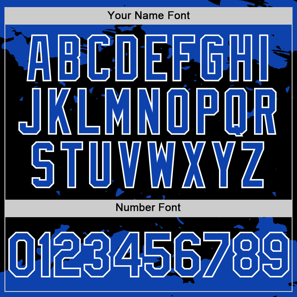 Custom Black Thunder Blue-White Splash Art 3D Pattern Design Bomber Full-Snap Varsity Letterman Hoodie Jacket