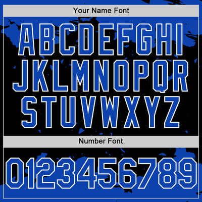 Custom Black Thunder Blue-White Splash Art 3D Pattern Design Bomber Full-Snap Varsity Letterman Hoodie Jacket