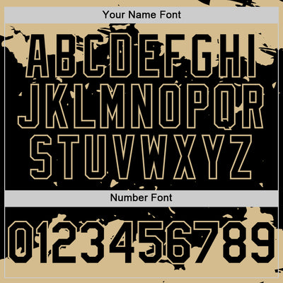 Custom Black Vegas Gold-White Splash Art 3D Pattern Design Bomber Full-Snap Varsity Letterman Hoodie Jacket