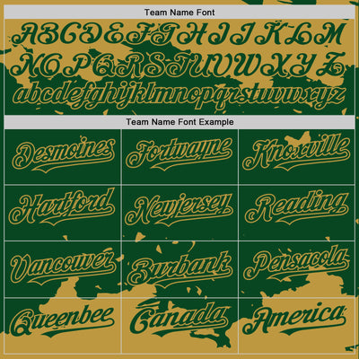 Custom Green Old Gold Splash Art 3D Pattern Design Bomber Full-Snap Varsity Letterman Hoodie Jacket