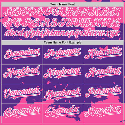 Custom Purple Pink-White Splash Art 3D Pattern Design Bomber Full-Snap Varsity Letterman Hoodie Jacket