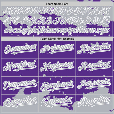 Custom Purple Gray-White Splash Art 3D Pattern Design Bomber Full-Snap Varsity Letterman Hoodie Jacket