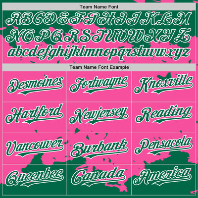 Custom Pink Kelly Green-White Splash Art 3D Pattern Design Bomber Full-Snap Varsity Letterman Hoodie Jacket