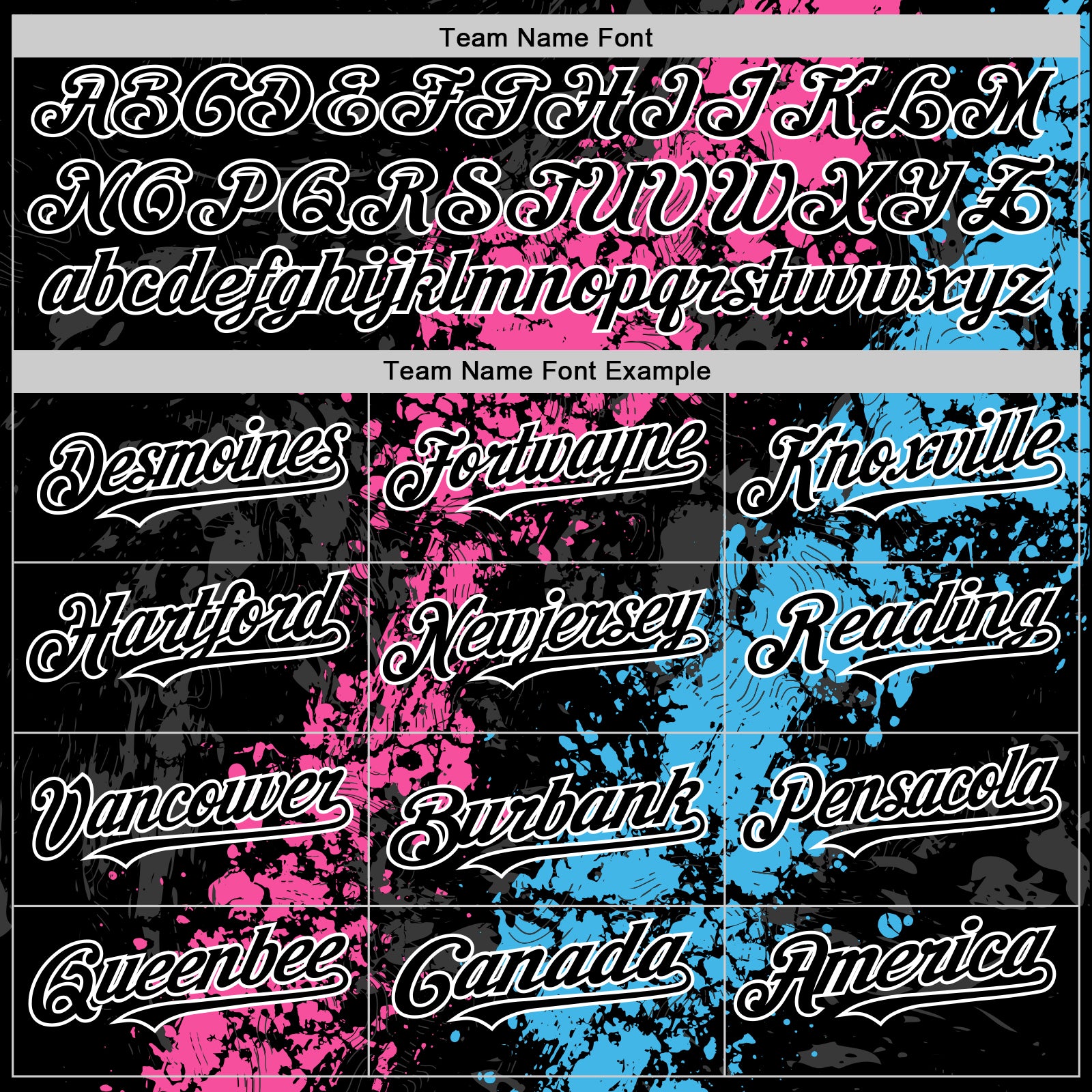 Custom Black Pink Sky Blue-White Splash Art 3D Pattern Design Bomber Full-Snap Varsity Letterman Hoodie Jacket