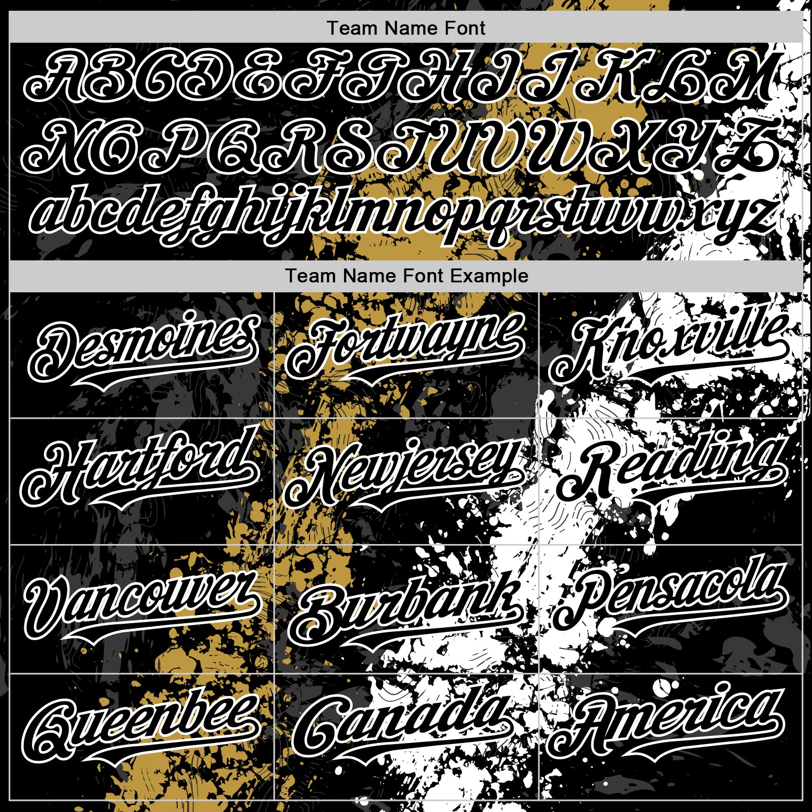 Custom Black Old Gold-White Splash Art 3D Pattern Design Bomber Full-Snap Varsity Letterman Hoodie Jacket