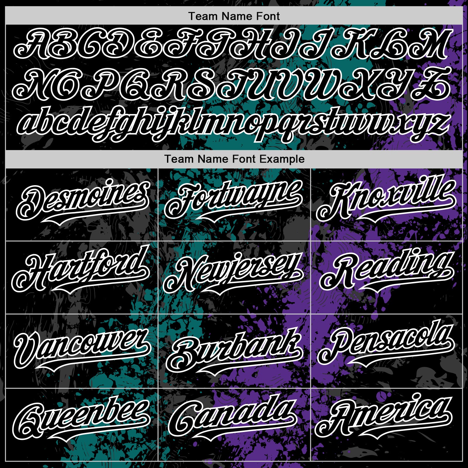 Custom Black Teal Purple-White Splash Art 3D Pattern Design Bomber Full-Snap Varsity Letterman Hoodie Jacket