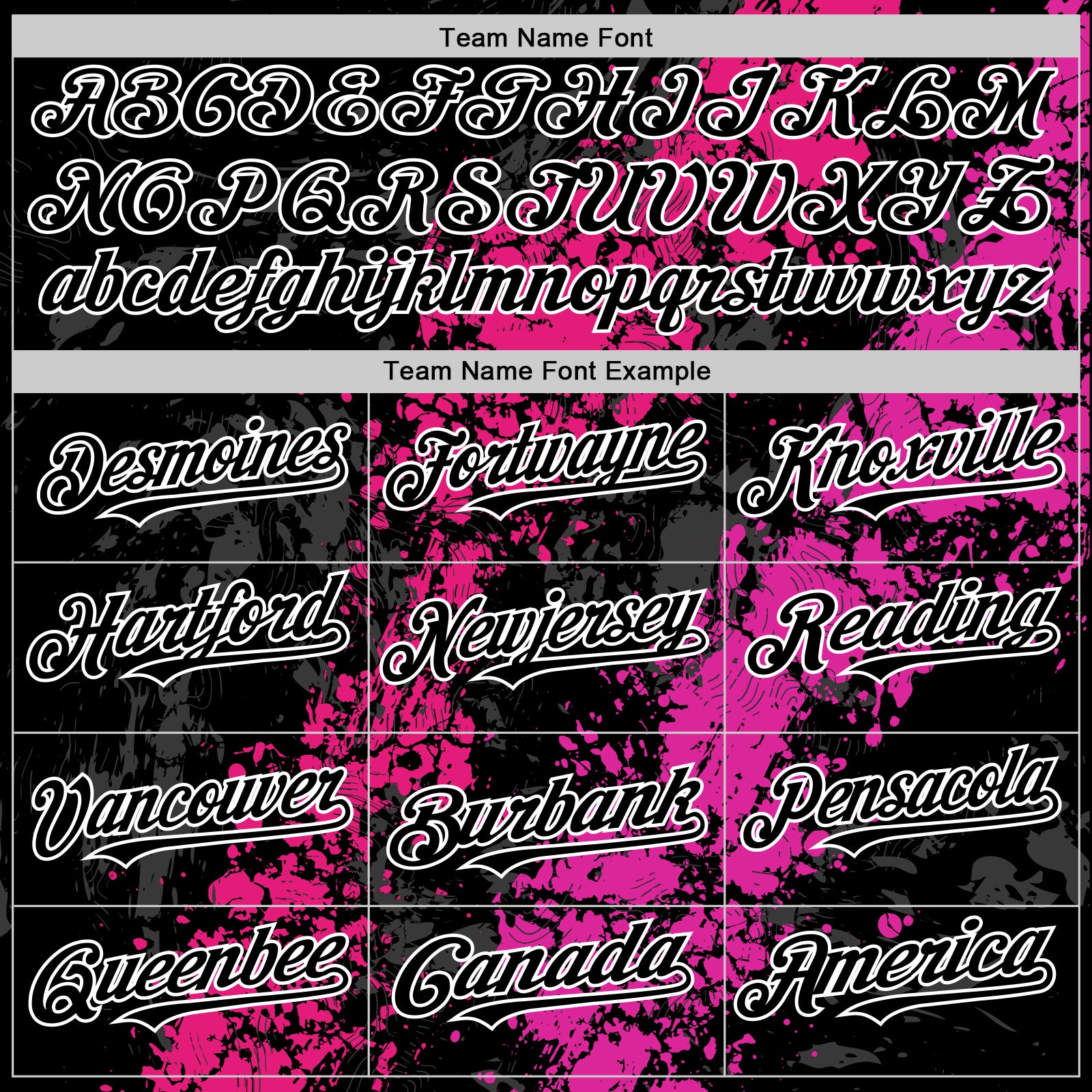 Custom Black Hot Pink Deep Pink-White Splash Art 3D Pattern Design Bomber Full-Snap Varsity Letterman Hoodie Jacket