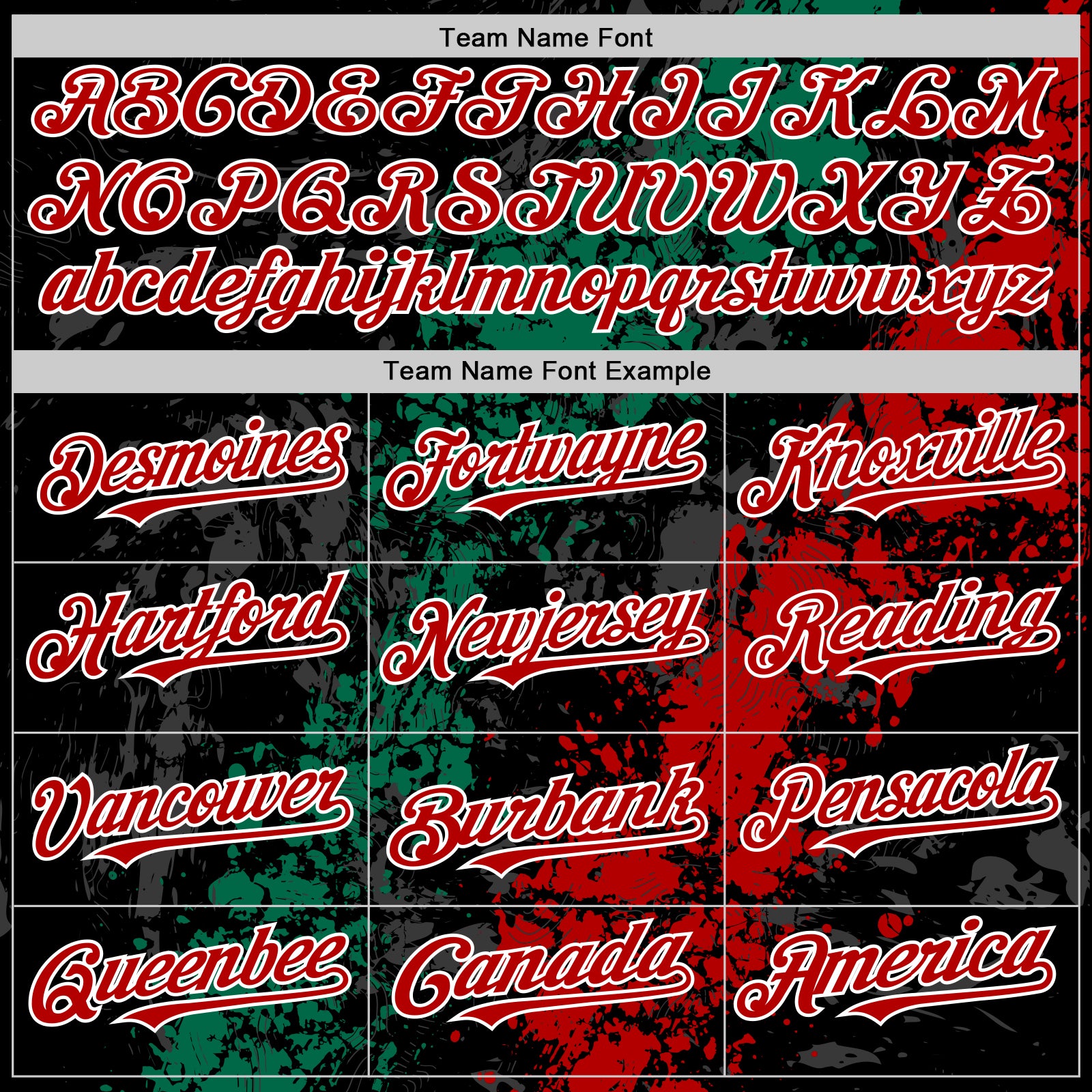 Custom Black Red Kelly Green-White Splash Art 3D Pattern Design Bomber Full-Snap Varsity Letterman Hoodie Jacket