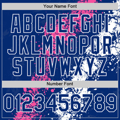 Custom Royal Pink-White Splash Art 3D Pattern Design Bomber Full-Snap Varsity Letterman Hoodie Jacket