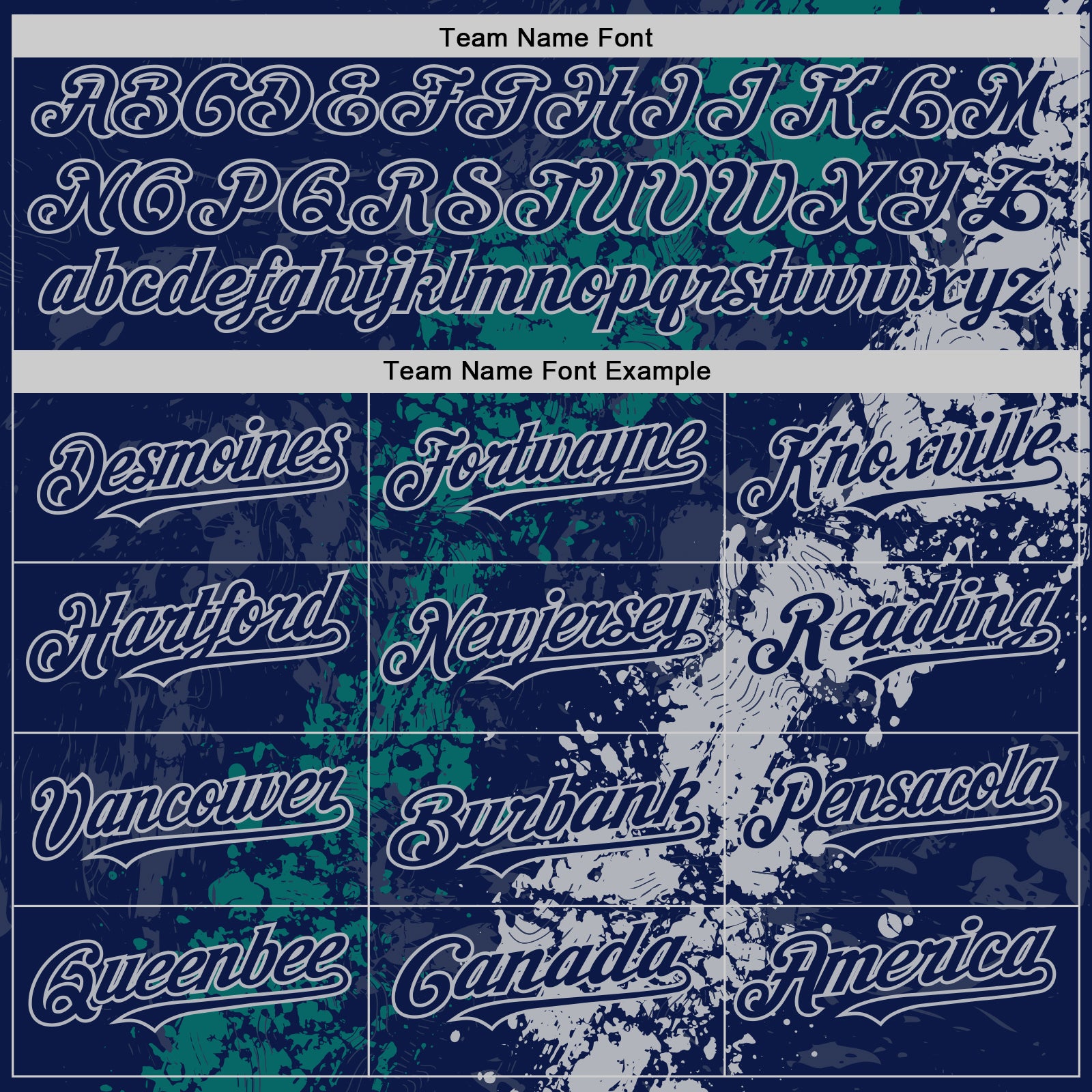 Custom Navy Teal-Gray Splash Art 3D Pattern Design Bomber Full-Snap Varsity Letterman Hoodie Jacket