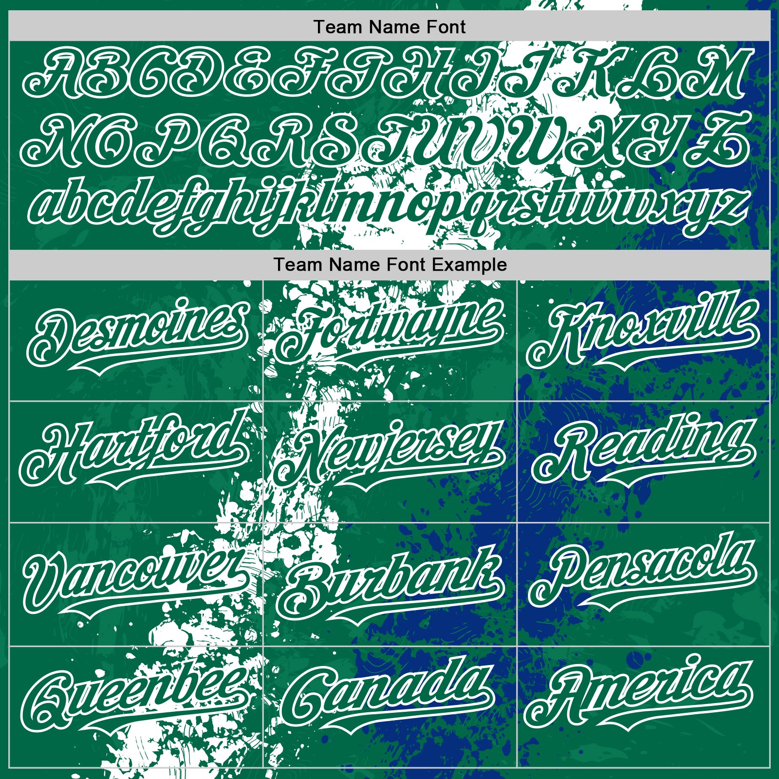 Custom Kelly Green White-Royal Splash Art 3D Pattern Design Bomber Full-Snap Varsity Letterman Hoodie Jacket