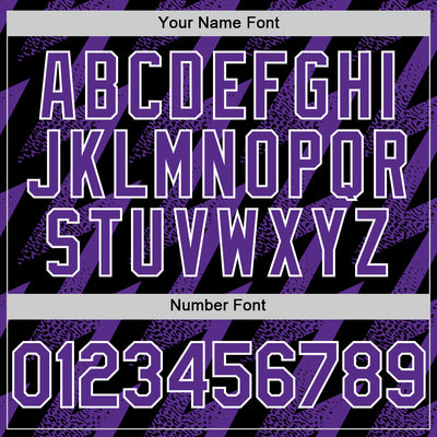 Custom Black Purple-White Zigzag Shape 3D Pattern Design Bomber Full-Snap Varsity Letterman Hoodie Jacket