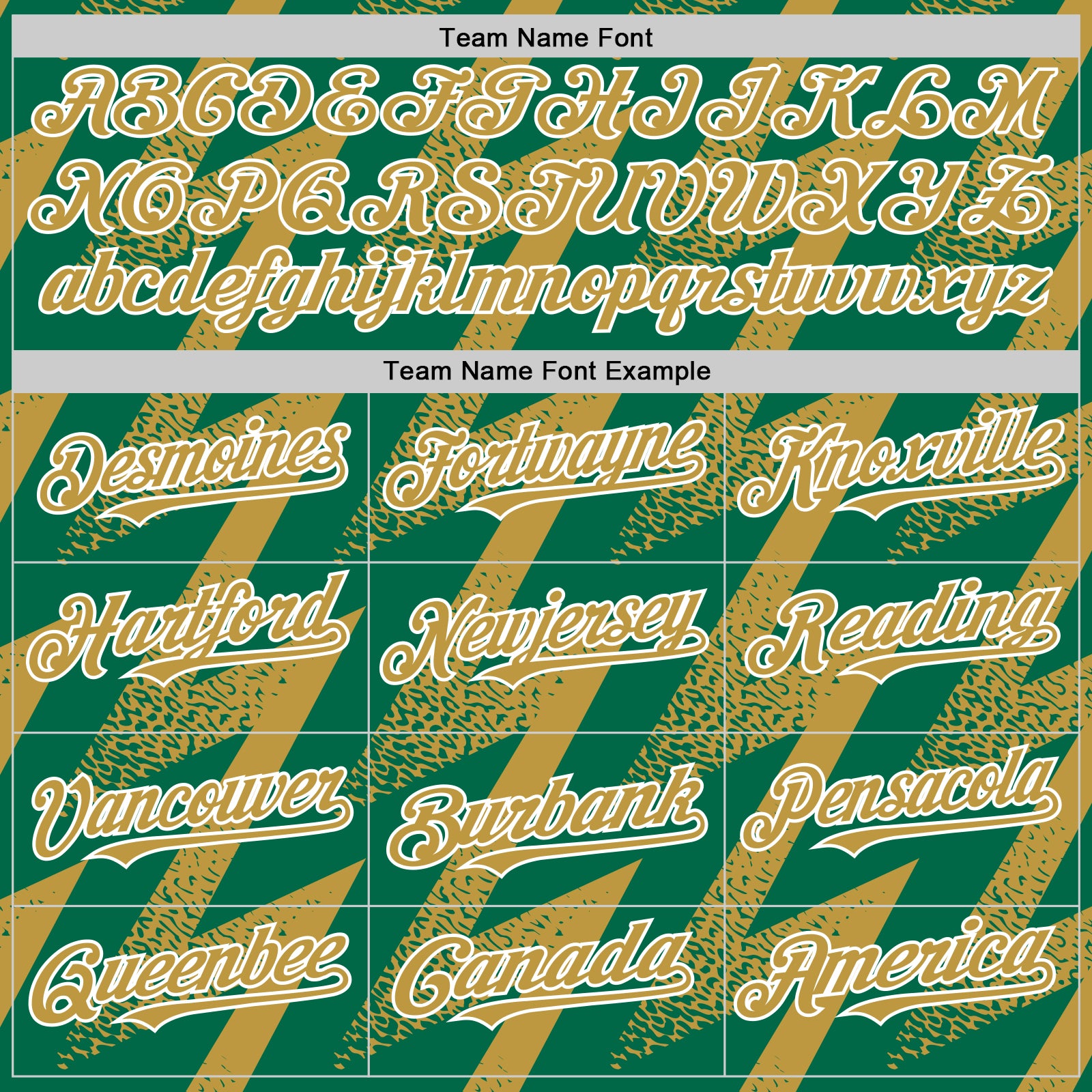 Custom Kelly Green Old Gold-White Zigzag Shape 3D Pattern Design Bomber Full-Snap Varsity Letterman Hoodie Jacket