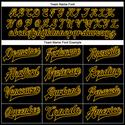 Custom Black Black-Gold Bomber Full-Snap Varsity Faux Leather Letterman Jacket