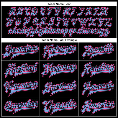 Custom Black Pink-Light Blue Bomber Full-Snap Varsity Faux Leather Letterman Jacket