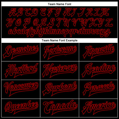 Custom Black Black-Red Bomber Full-Snap Varsity Faux Leather Letterman Jacket