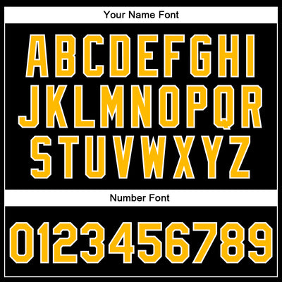 Custom Black Gold-White Bomber Full-Snap Varsity Faux Leather Letterman Jacket