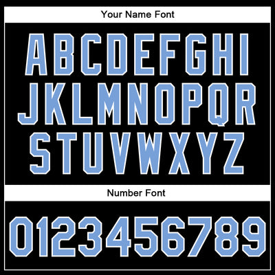 Custom Black Light Blue-White Bomber Full-Snap Varsity Faux Leather Letterman Jacket