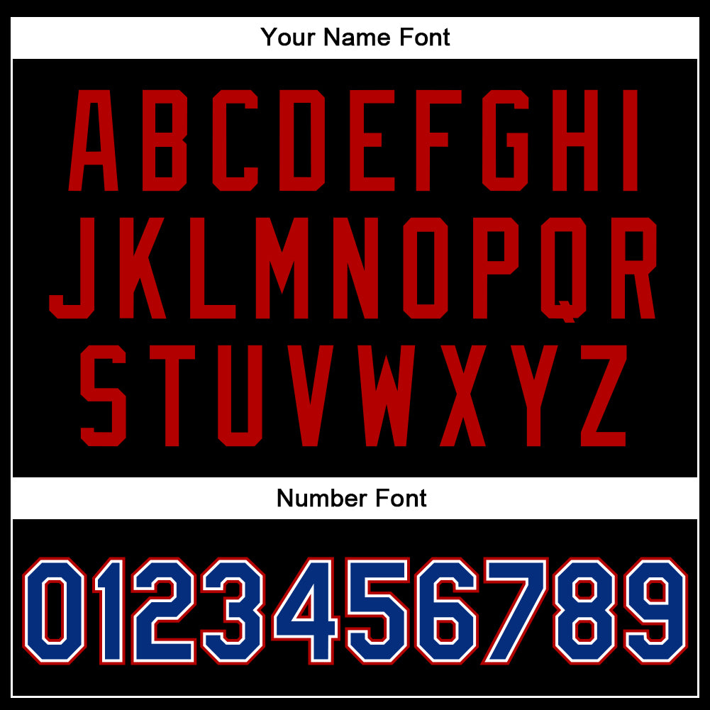 Custom Black Royal-Red Bomber Full-Snap Varsity Faux Leather Letterman Jacket