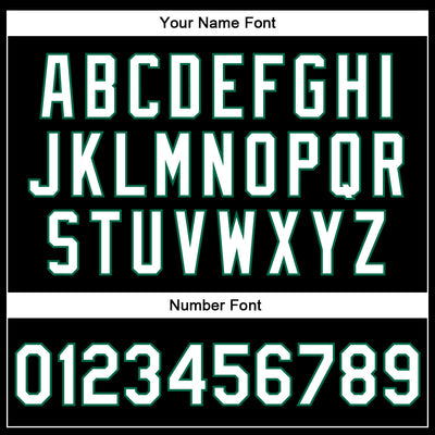 Custom Black White-Kelly Green Bomber Full-Snap Varsity Faux Leather Letterman Jacket