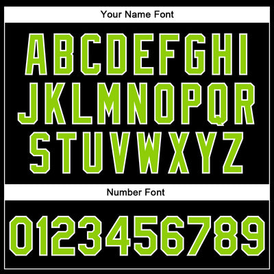 Custom Black Neon Green-White Bomber Full-Snap Varsity Faux Leather Letterman Jacket