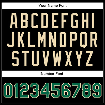 Custom Black Kelly Green-Cream Bomber Full-Snap Varsity Faux Leather Letterman Jacket