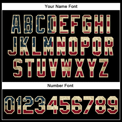 Custom Black Vintage USA Flag-Cream Bomber Full-Snap Varsity Faux Leather Letterman Jacket