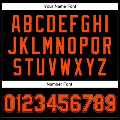 Custom Black Orange-Black Bomber Full-Snap Varsity Faux Leather Letterman Jacket