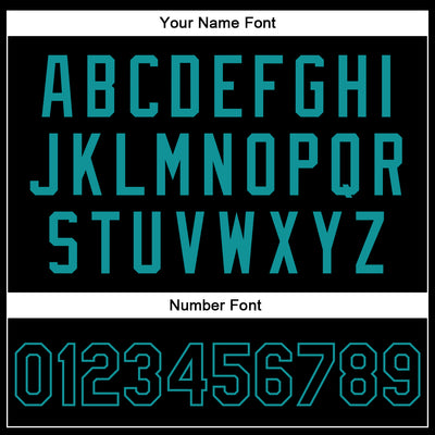 Custom Black Black-Teal Bomber Full-Snap Varsity Faux Leather Letterman Jacket